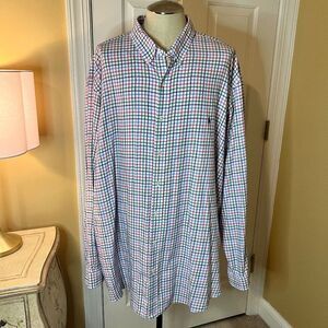 EUC Men's Ralph Lauren Performance Plaid Check Flannel Button‎ Down Shirt 4XLT